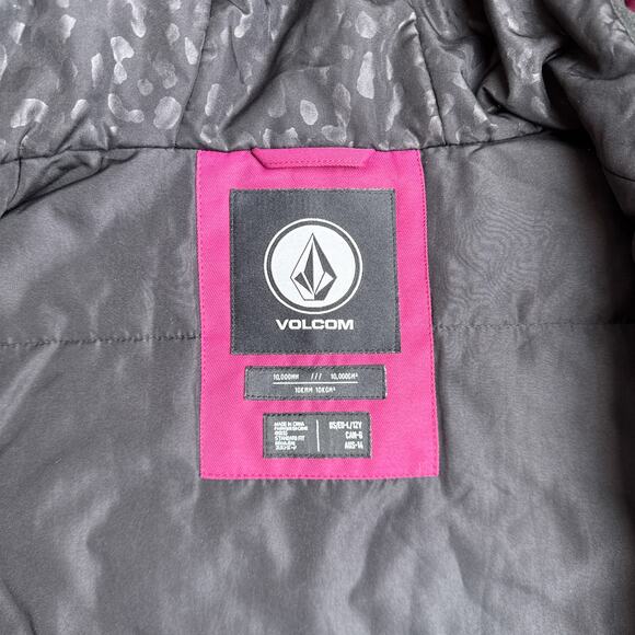 Volcom So Minty Insulated Snow Jacket Girl's Large Pink Snowboarding Hiking Ski - Picture 2 of 14